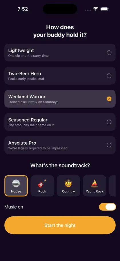 Choosing a tolerance level in Drunkle Pat