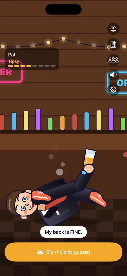 Pat doing the worm in Drunkle Pat